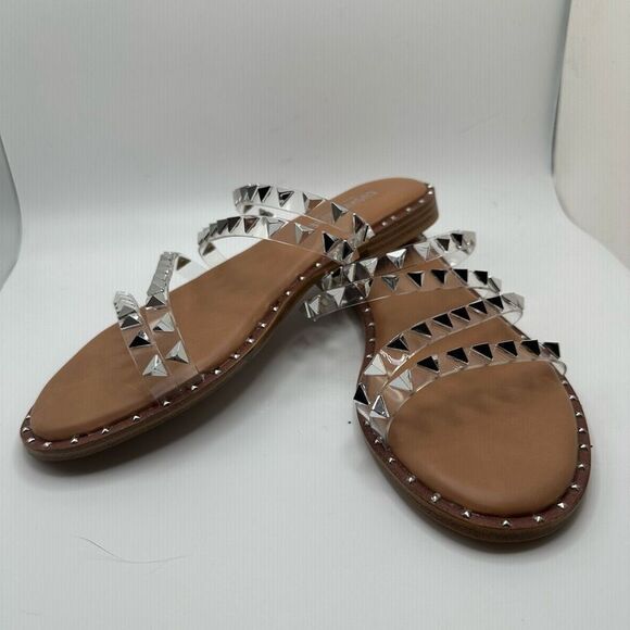 CUSHIONAIRE Women's Studded slide sandal with Memory Foam 8 CLEAR - Picture 7 of 7